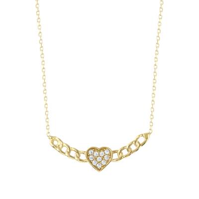 14 Ayar Altın Aşk Işıltısı Kolye - 3