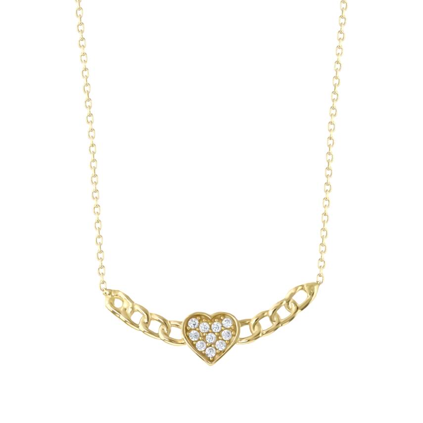 14 Ayar Altın Aşk Işıltısı Kolye - 3