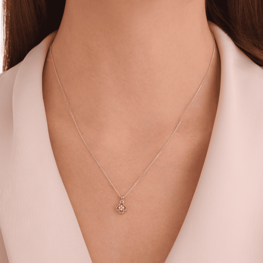 14 Ayar Altın Çiçek Zarafeti Kolye - 2