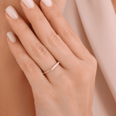 14 Ayar Altın Çizgi Yüzük - 2