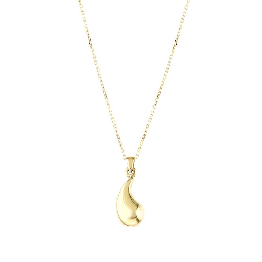 14 Ayar Altın Damla Kolye - 1