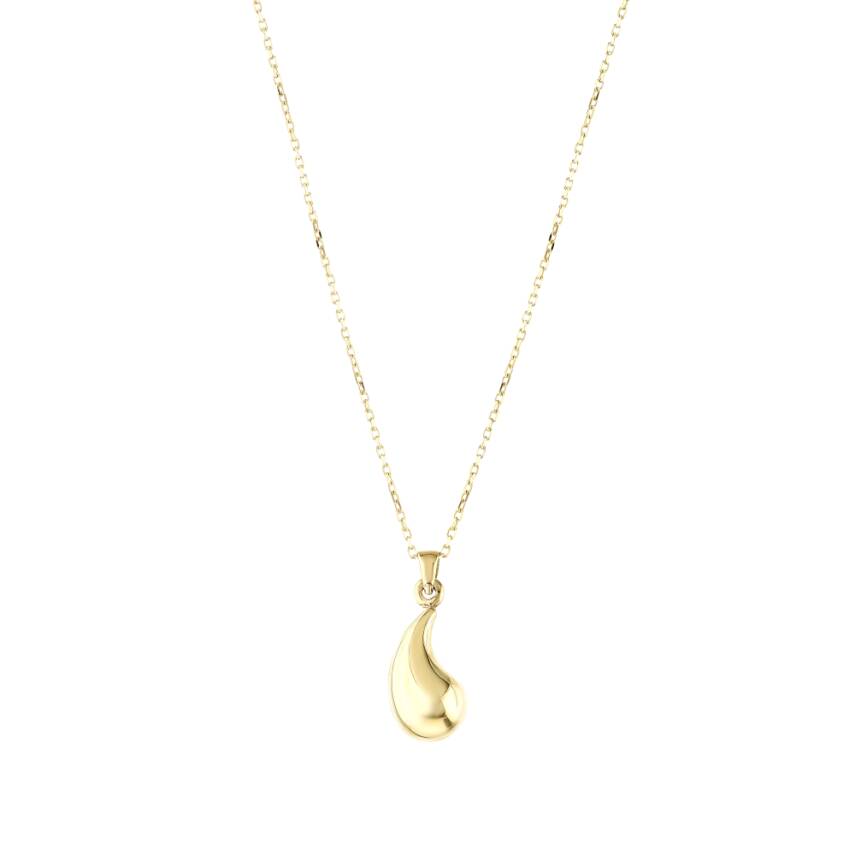 14 Ayar Altın Damla Kolye - 3