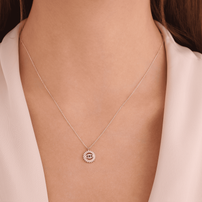 14 Ayar Altın Göz Işıltısı Kolye - 2