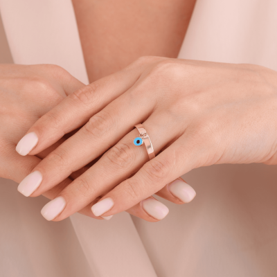 14 Ayar Altın Göz Yüzük - 2