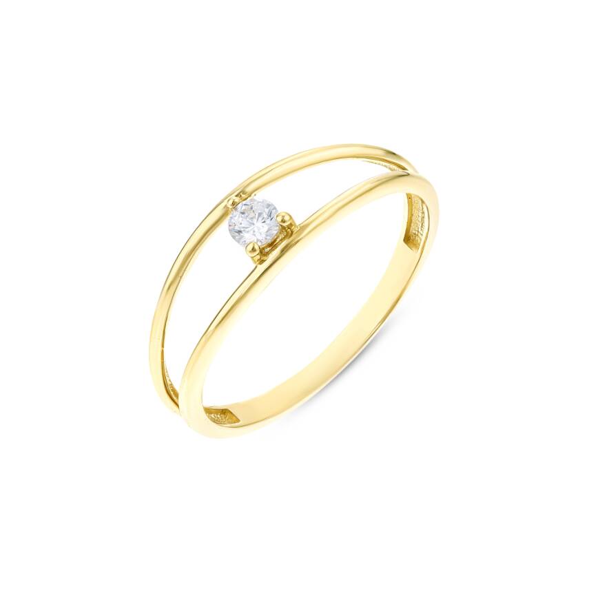 14 Ayar Altın İkili Zerafet Yüzük - 1