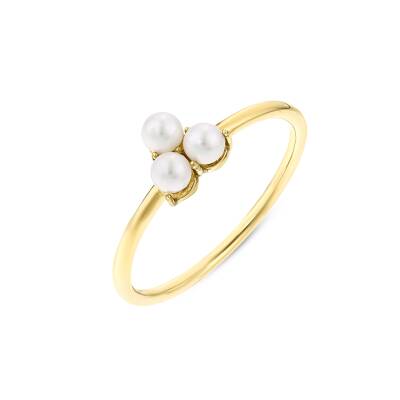 14 Ayar Altın İncili Yüzük