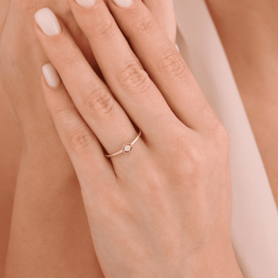 14 Ayar Altın Işıltı Yüzük - 2