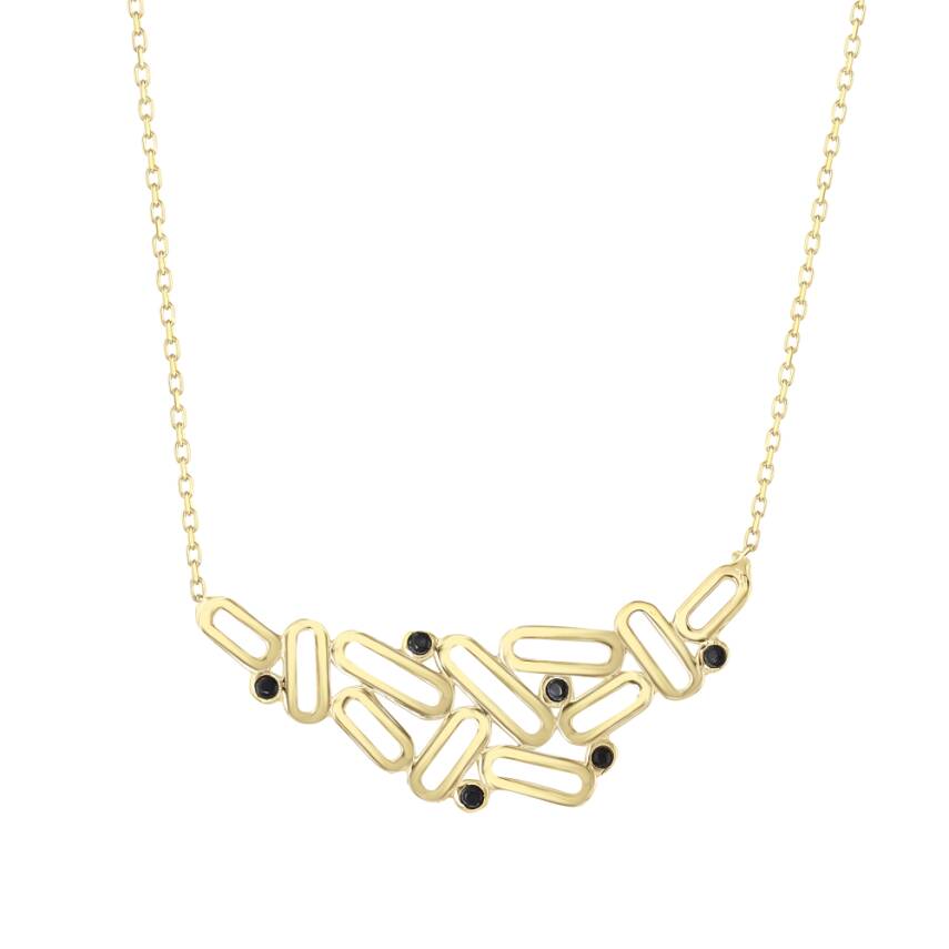 14 Ayar Altın Karmaşık Kolye - 1