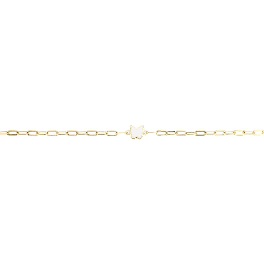 14 Ayar Altın Kelebek Mineli Bileklik - 3