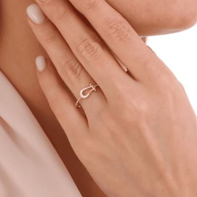 14 Ayar Altın Kilit Yüzük - 2