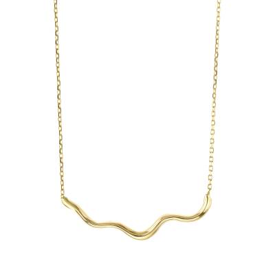 14 Ayar Altın Kıvrım Kolye