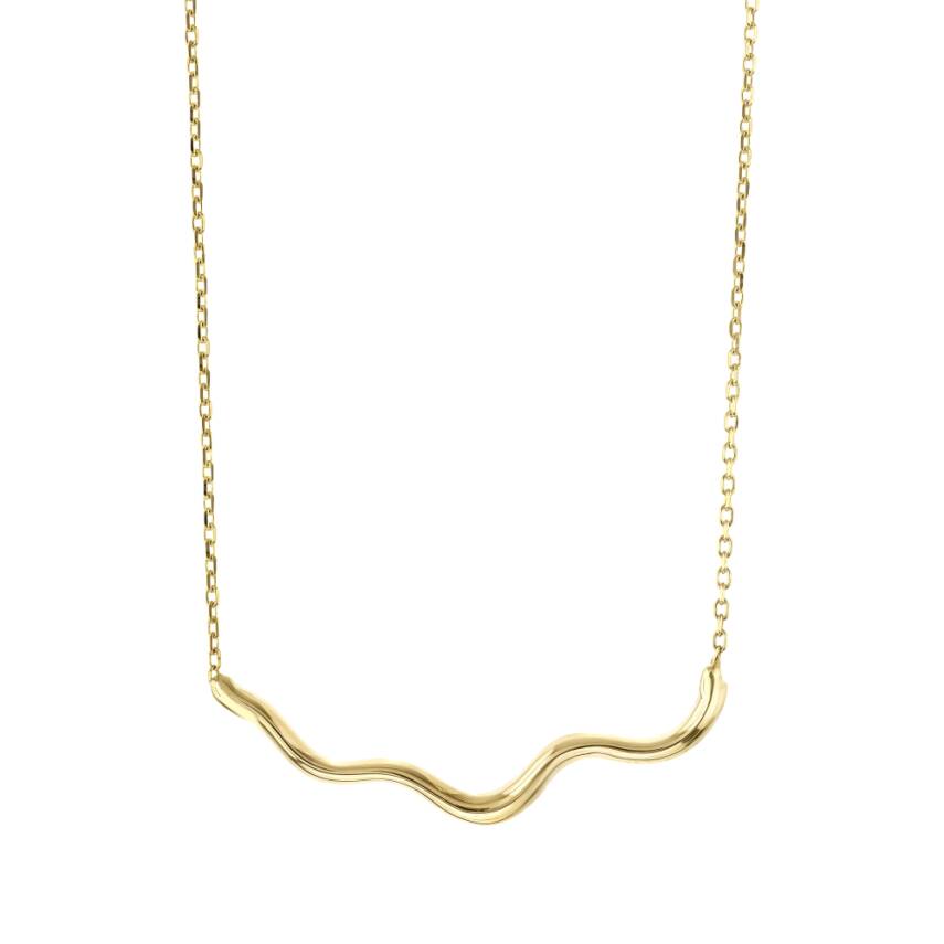 14 Ayar Altın Kıvrım Kolye - 1