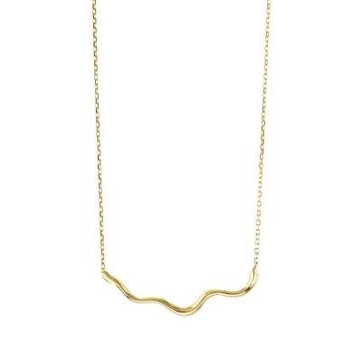 14 Ayar Altın Kıvrım Kolye - 3