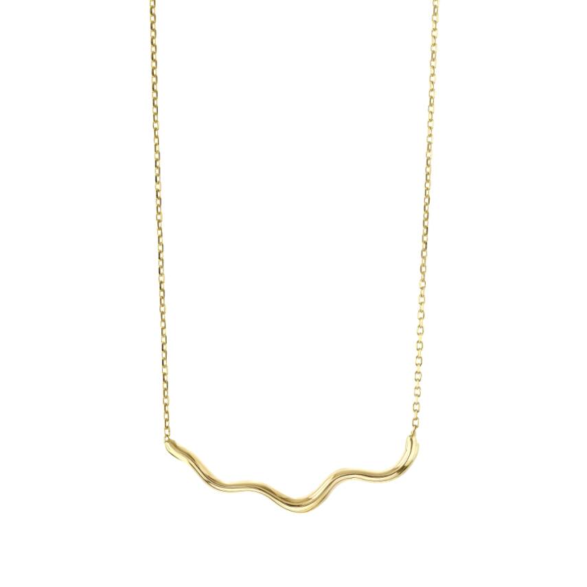 14 Ayar Altın Kıvrım Kolye - 3