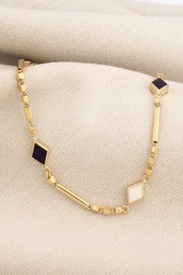 14 Ayar Altın Mineli Fizyon Bileklik