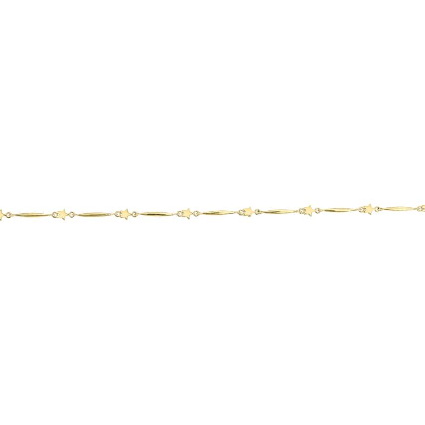 14 Ayar Altın Minimal Yıldız Bileklik - 3