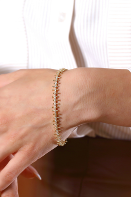 14 Ayar Altın Mızrak Bileklik