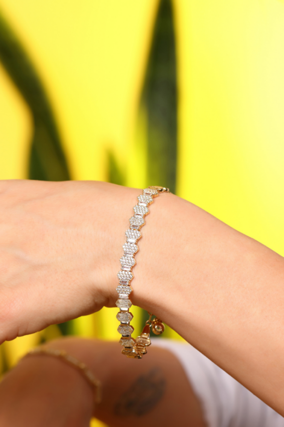 14 Ayar Altın Modern Bileklik - 1