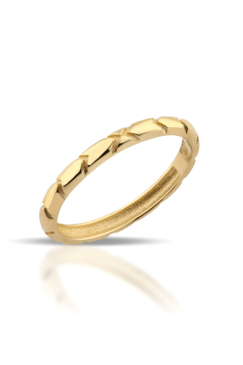 14 Ayar Altın Parlak Sade Minimal Yüzük - 2