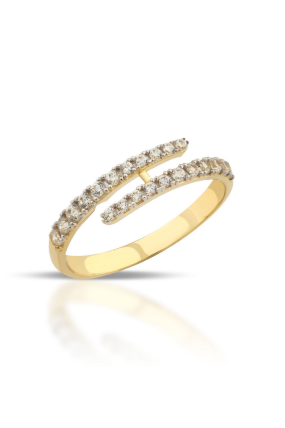 14 Ayar Altın Pençe Yüzük - 1