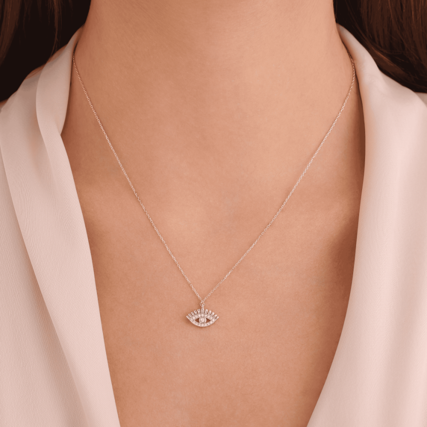 14 Ayar Altın Şans Gözü Kolye - 2