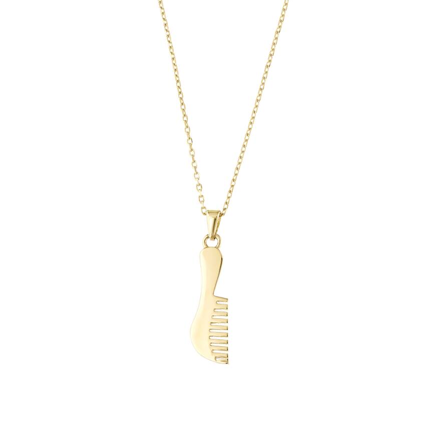 14 Ayar Altın Tarak Kolye - 1