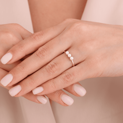 14 Ayar Altın İnci Yüzük - 2