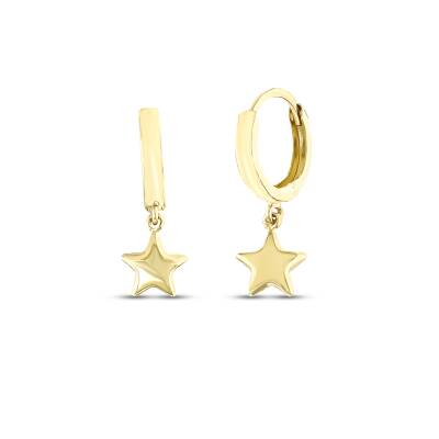 14 Ayar Altın Yıldız Küpe