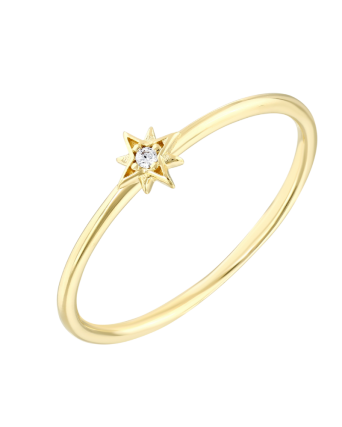 14 Ayar Altın Yıldız Yüzük - 1