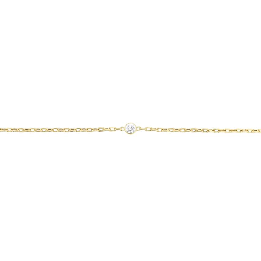 14 Ayar Altın Yuvarlak Taşlı Bileklik - 3